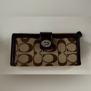 Vintage Coach Signature C Canvas Bifold Wallet
